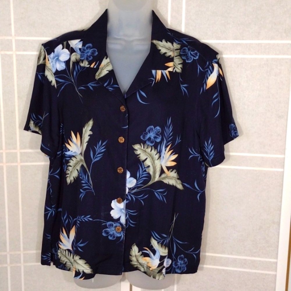 Island Traders rayon aloha shirt XL
